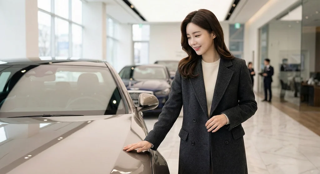 장기렌트 가격비교 상담 전 차량 확인 장면